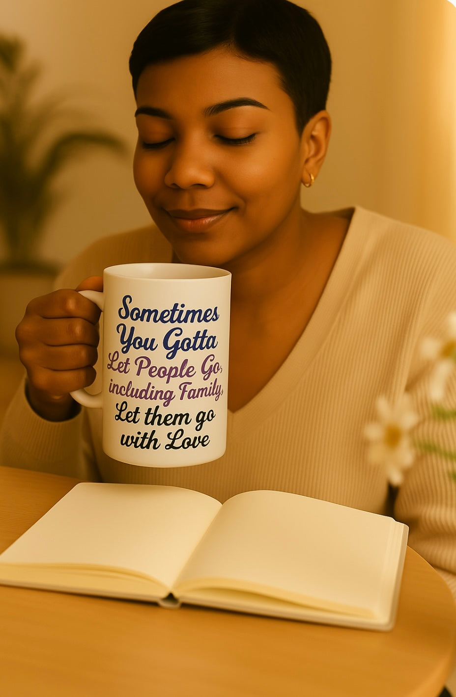 Let Them Go With Love PNG, Encouraging Quote Digital Download