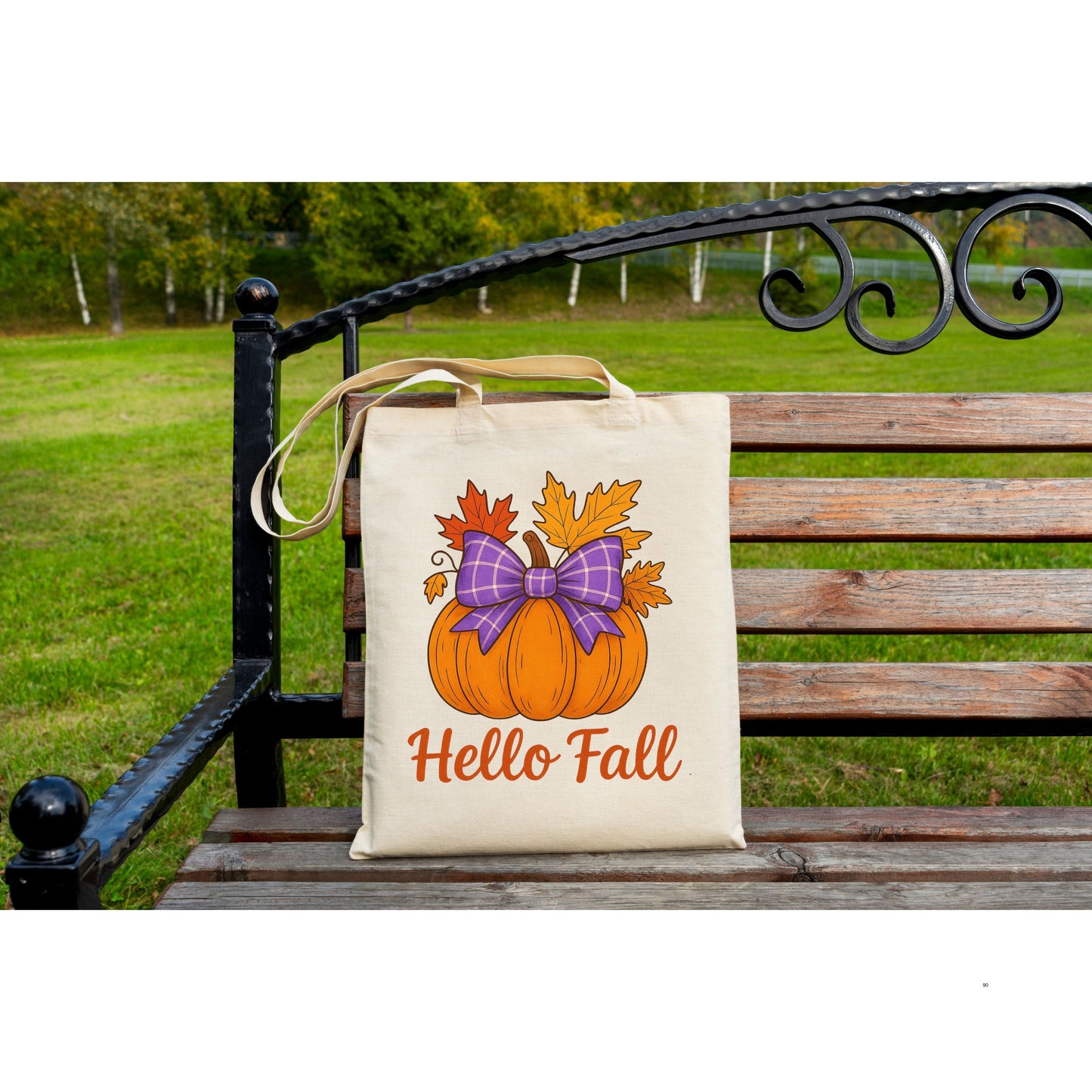 Hello Fall PNG | Pumpkin Clipart with Bow | Autumn Tumbler Sublimation, Fall Shirt Design, Thanksgiving Mug Printable, 300 DPI Digital Dow