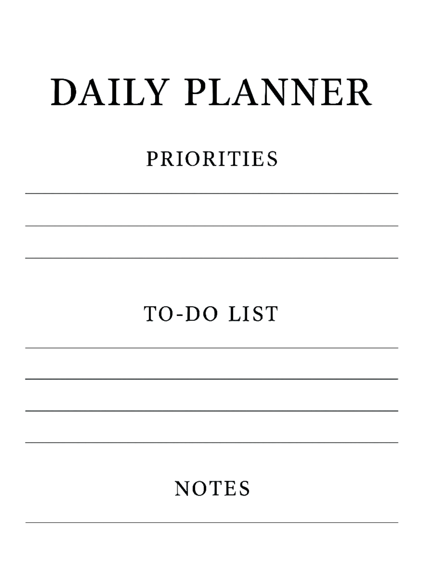 Daily Planner – 12 Page Printable Planner