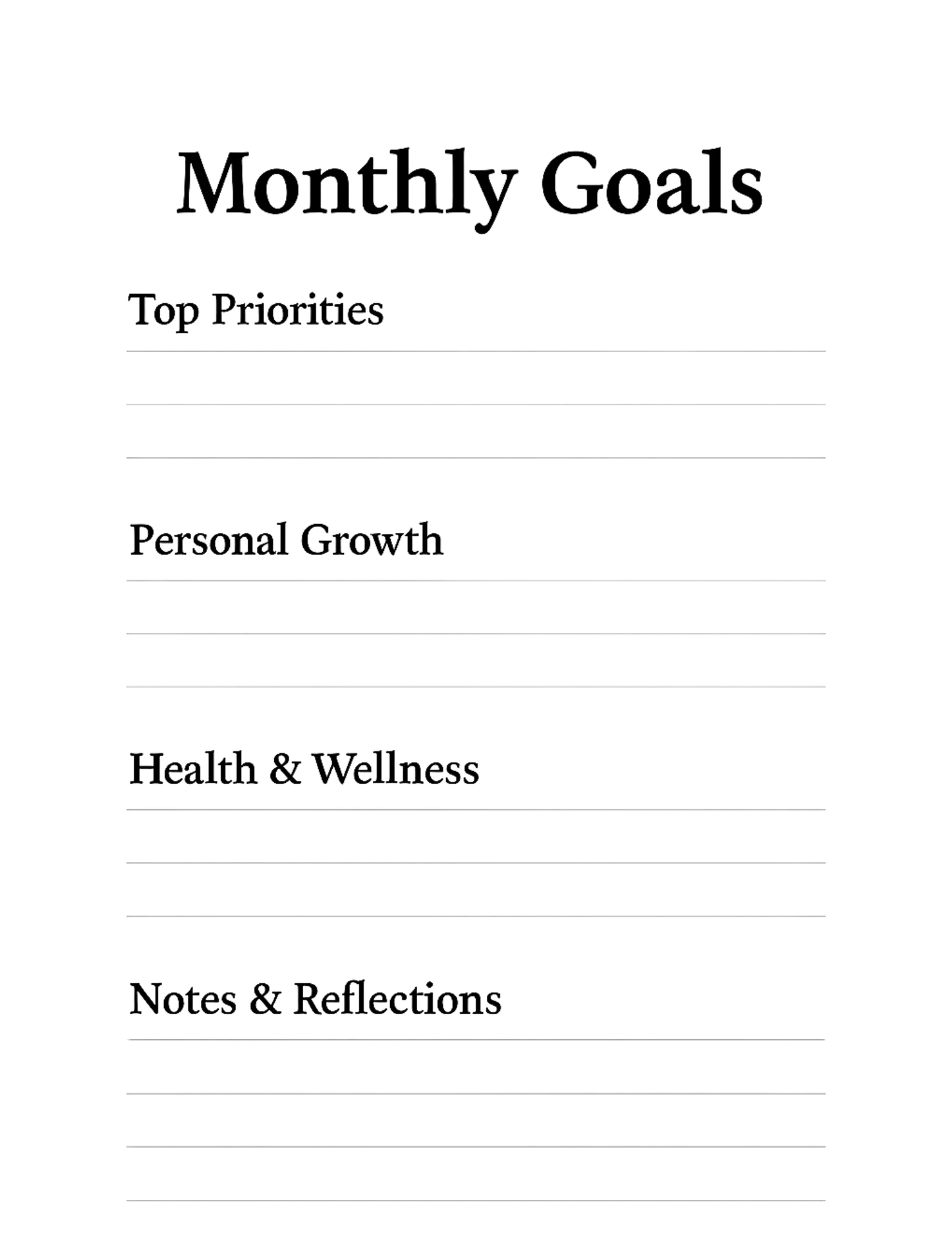 Daily Planner – 12 Page Printable Planner