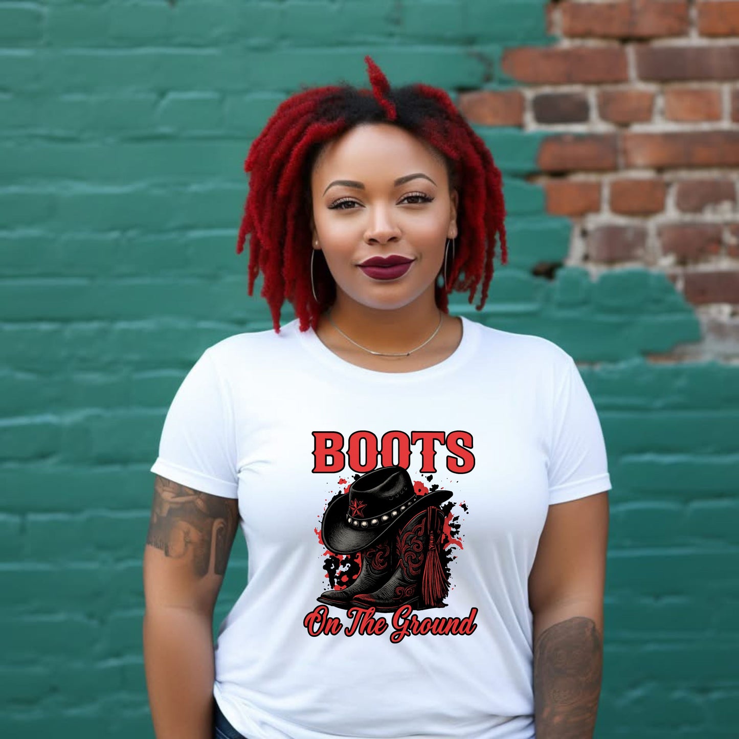 Boots on the Ground Western Inspired Sublimation Design (PNG)