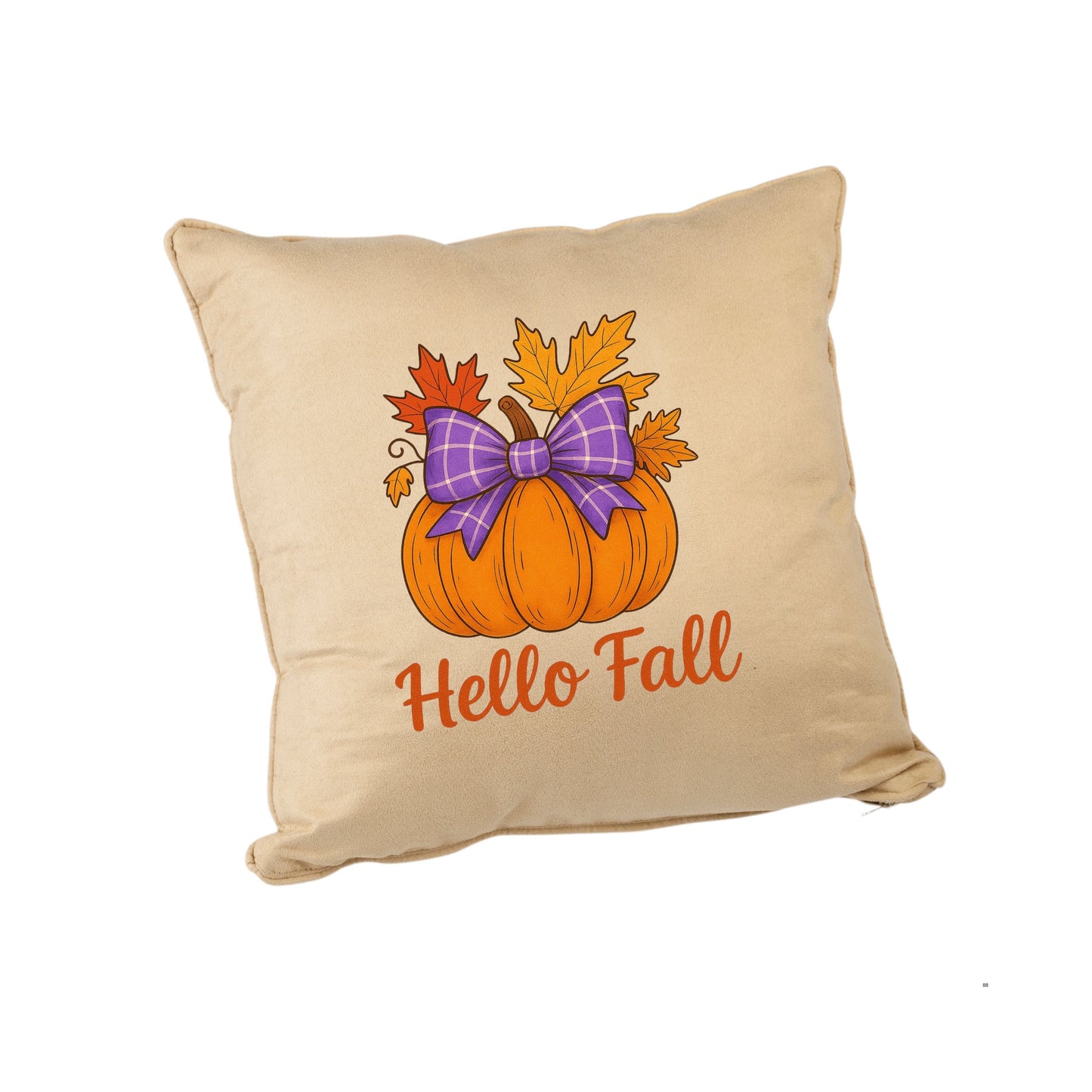 Hello Fall PNG | Pumpkin Clipart with Bow | Autumn Tumbler Sublimation, Fall Shirt Design, Thanksgiving Mug Printable, 300 DPI Digital Dow