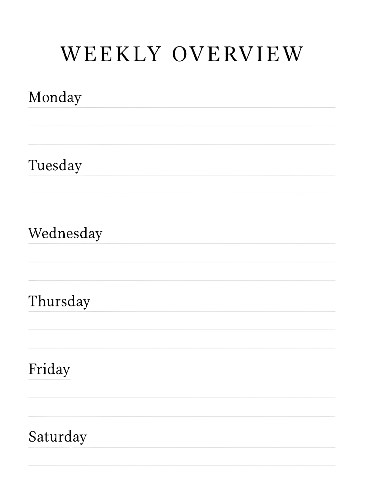 Daily Planner – 12 Page Printable Planner
