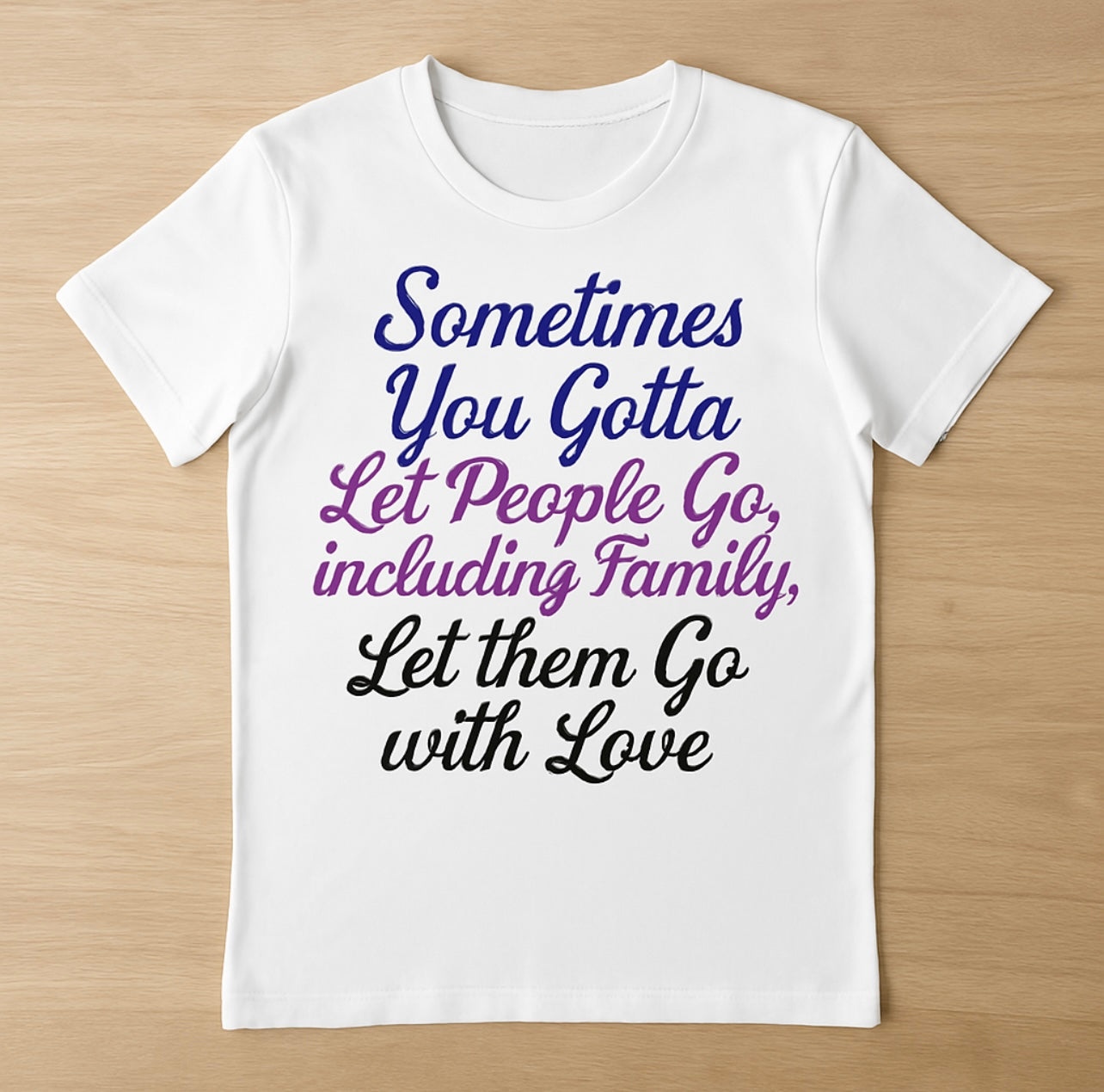 Let Them Go With Love PNG, Encouraging Quote Digital Download