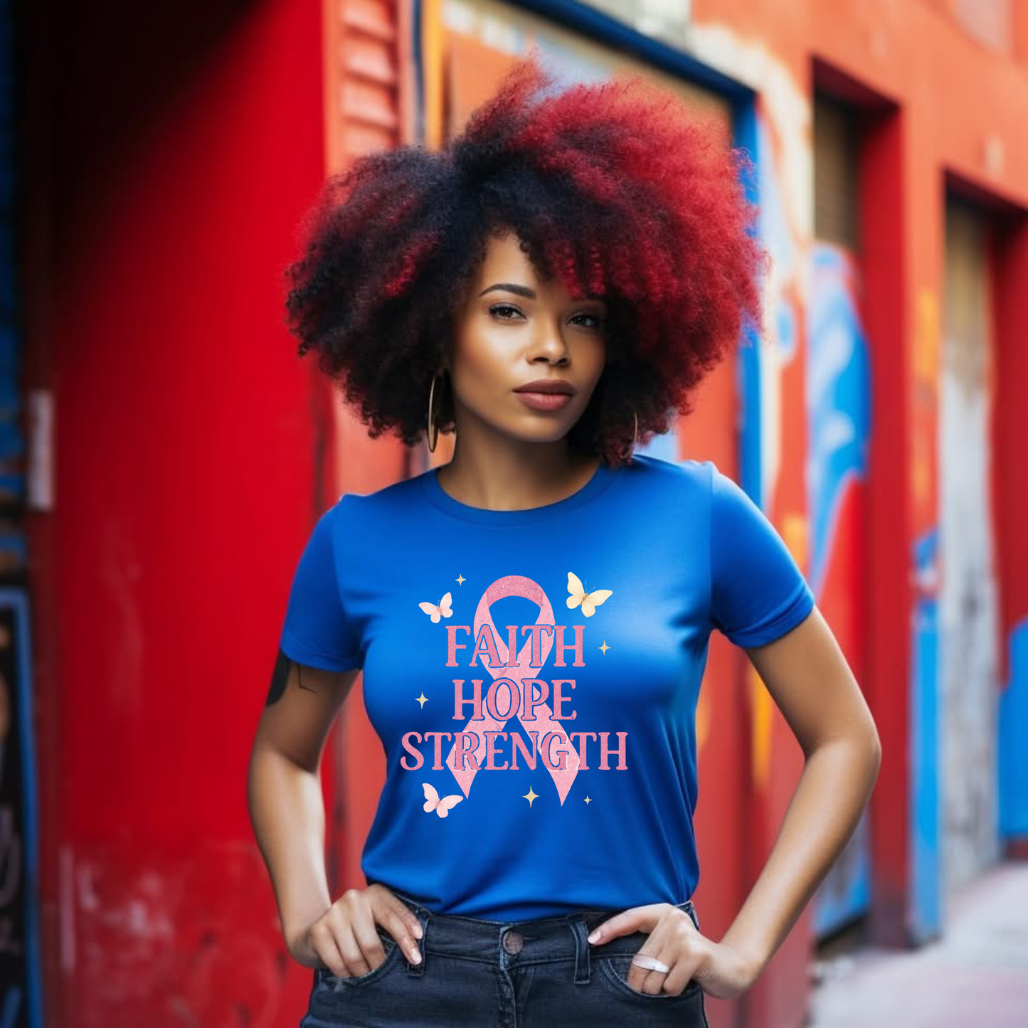 Pink Glitter Breast Cancer Awareness Bundle – “We Fight Together”, “Faith Hope Strength”, “ 2 Support Love Fight”, and “Together We Win” Inspirational Quotes PNG Set