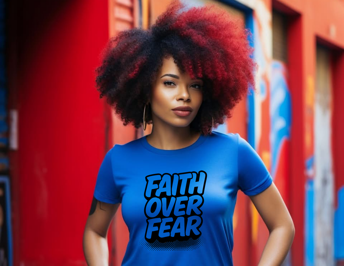 Faith Over Fear PNG, Christian Inspirational Quote Digital Download for Shirts, Tumblers & Crafts